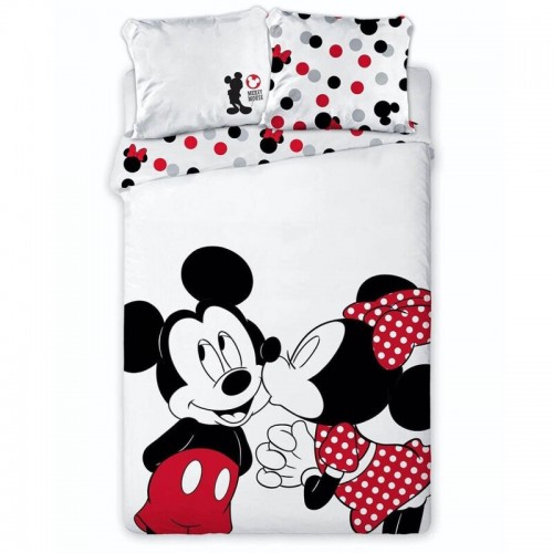 Funda nordica Mickey Minnie Disney cama 90cm microfibra