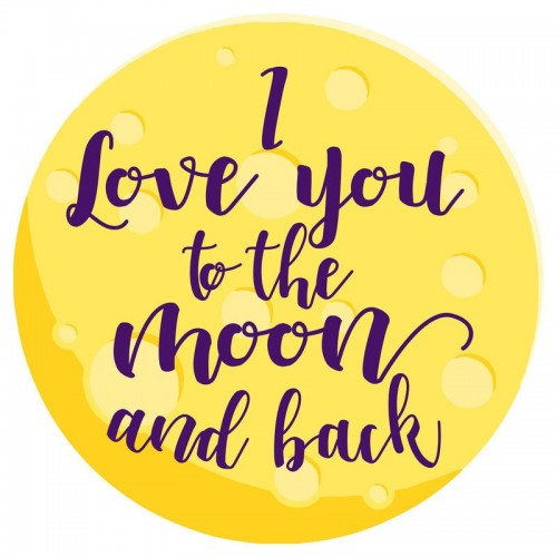 Toalla redonda I Love You To The Moon And Back microfibra