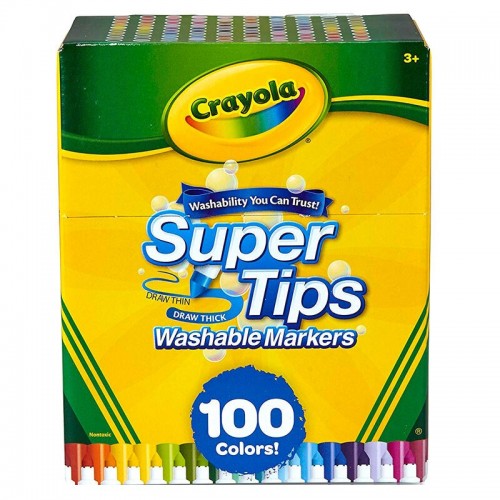 Blister 100 rotuladores Crayola Super Tips