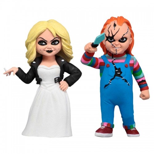 Pack 2 figuras Chucky y Tiffany La Novia de Chucky Toony Terrors 15cm