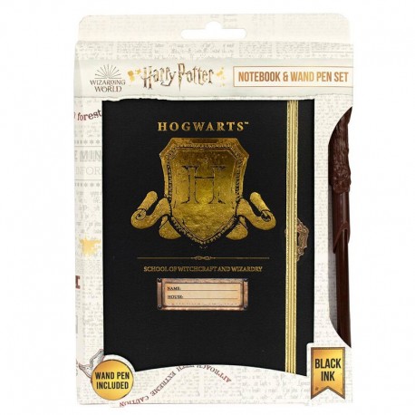 Cuaderno A5 + varita boligrafo Hogwarts Harry Potter