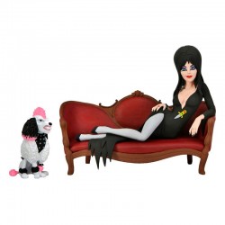 Mistress of the Dark Elvira on Couch figure 20cm