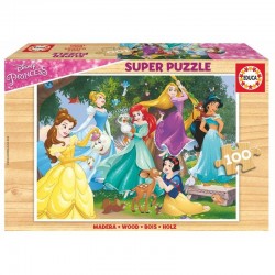 Puzzle Princess Disney madera 100pzs