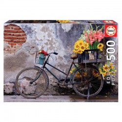 Puzzle Bicicleta con Flores 500pzs