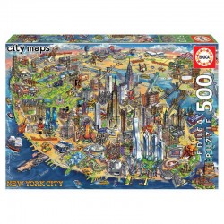 Puzzle Mapa Nueva York City Maps 500pzs