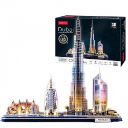 Puzzle 3D Dubai City Line Led 182pzs