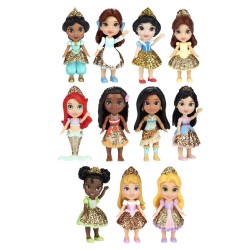 Expositor 12 Mini Muñecas con purpurina Princesas Disney 8cm surtido