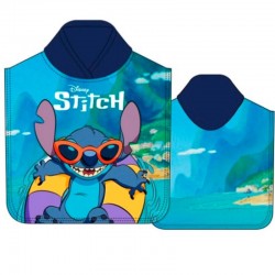 Poncho toalla Stitch Disney microfibra