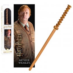 Varita + marcapaginas 3D Arthur Weasley Harry Potter