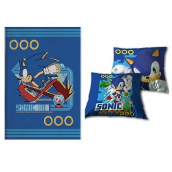 Set manta polar + cojin Sonic the Hedgehog