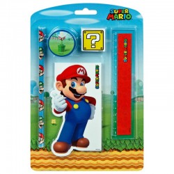 Pack 12 sets papeleria Super Mario Bros