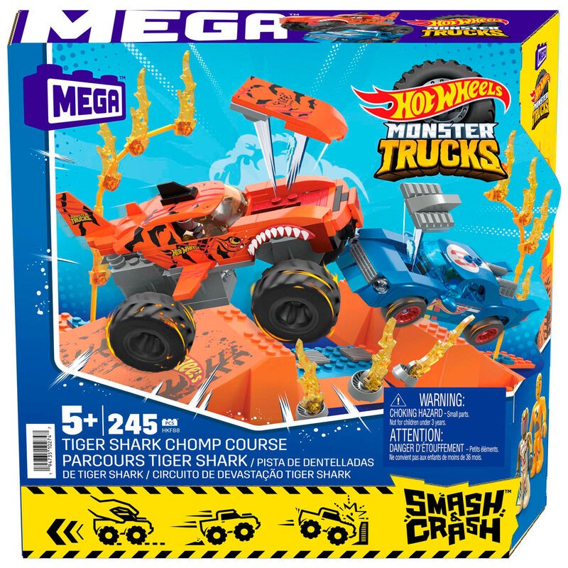 MEGA Construx Pista Tiger Shark Monster Trucks Hot Wheels