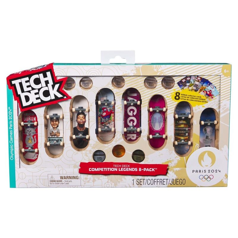 Blister 8 monopatines skate olimpicos Tech Deck