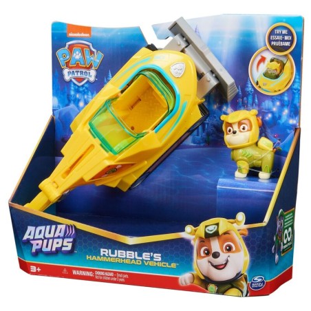 Blister 2 figuras Rubble Vehiculos Aqua Pups Patrulla Canina Paw Patrol