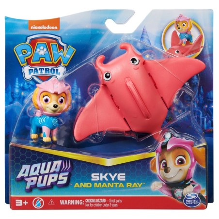 Blister 2 figuras Skye Aqua Pups Patrulla Canina Paw Patrol