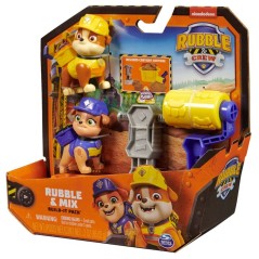 Blister 2 figuras Rubble y Mix Equipo Rubble Patrulla Canina Paw Patrol