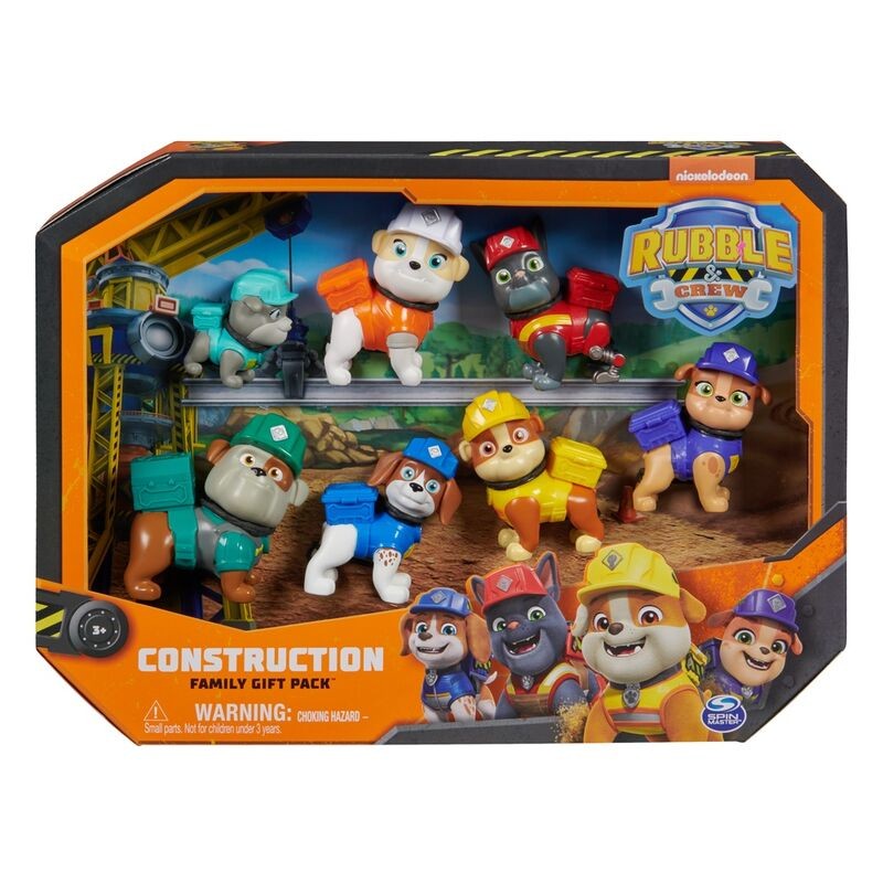 Blister 7 figuras Equipo Rubble Patrulla Canina Paw Patrol