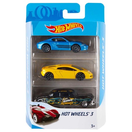 Blister 3 vehiculos Hot Wheels surtido