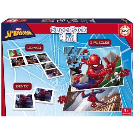 Superpack 4 en 1 Spiderman Marvel