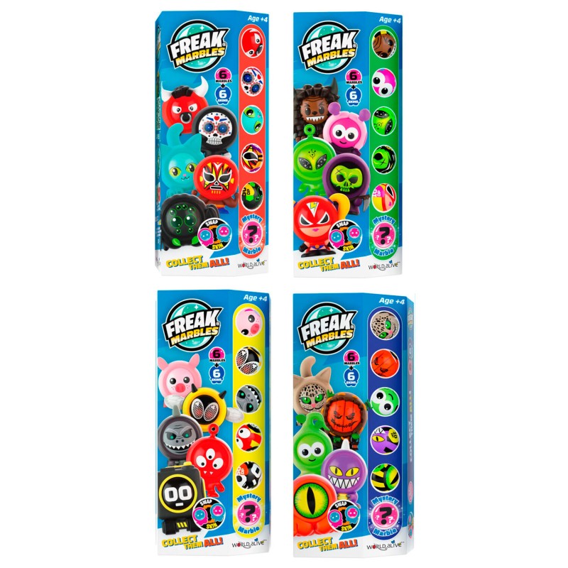 Set 6 Canicas + Skin - Freak Marbles surtido