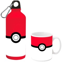 Set cantimplora aluminio + taza ceramica Pokemon