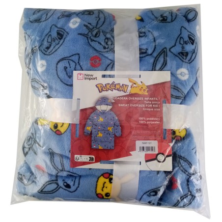 Bata sudadera oversize Pokemon coral infantil