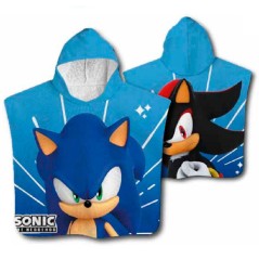 Poncho toalla Sonic The Hedgehog microfibra