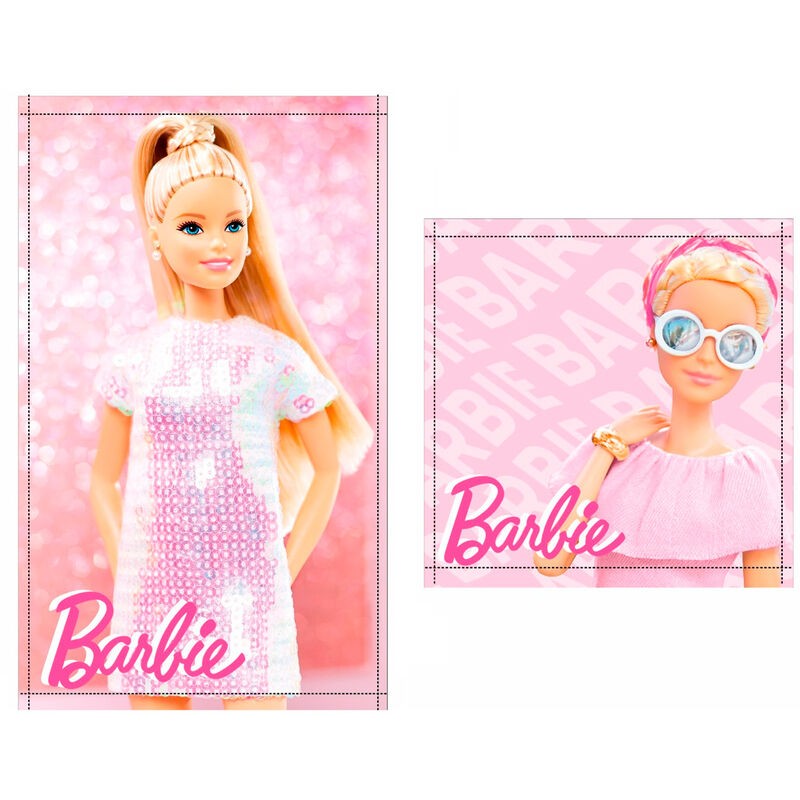 Set 2 toallas baño Barbie algodon