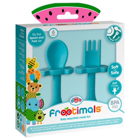 Set primera cuchara y tenedor Melany Melephant Frootimals