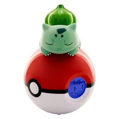 Lampara despertador Led Bulbasaur Pokeball Pokemon